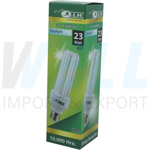 A-03-1 (Copy) หลอดตะเกียบ 3U 23W ขั้ว E27 แสงเดย์ไลท์ LH (A-03)