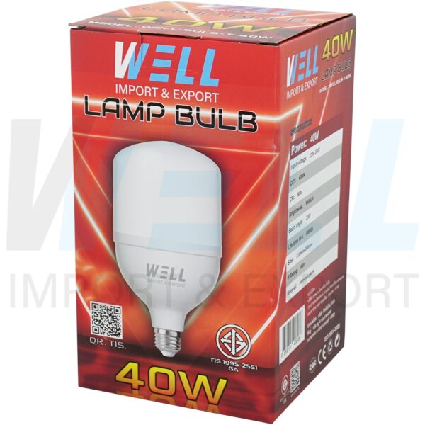 B-30-1 (Copy) หลอด BULB ทรงกระบอก LED 40W WELL (B-30)