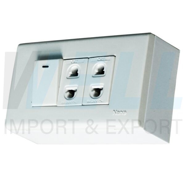 G-02-1 (Copy) บล็อกลอย ขนาด 2x4 นิ้ว พร้อม ปลั๊ก 2 ตัว สวิตช์ 1 ตัว (G-02)