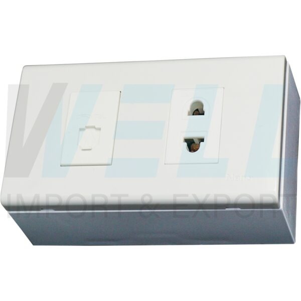 G-07-1 (Copy) บล็อกลอย ขนาด 2x4 นิ้ว พร้อม ปลั๊ก 1 ปลั๊กTEL. 1 (G-07)