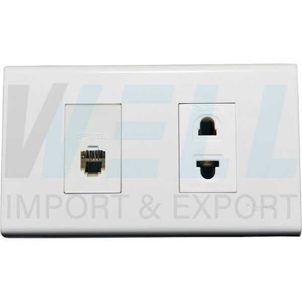 G-07-2 (Copy) บล็อกลอย ขนาด 2x4 นิ้ว พร้อม ปลั๊ก 1 ปลั๊กTEL. 1 (G-07)