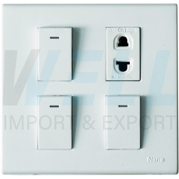 G-12-2 (Copy) บล็อกลอย ขนาด 4x4 นิ้ว พร้อม ปลั๊ก 1 สวิตช์ 3 (G-12)