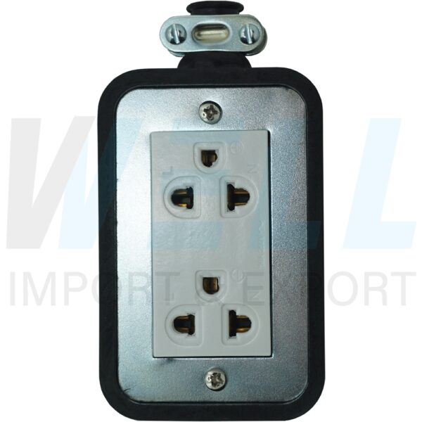 บล็อกยาง ขนาด 2x4 นิ้ว พร้อม ปลั๊กกราวด์คู่ (G-25)