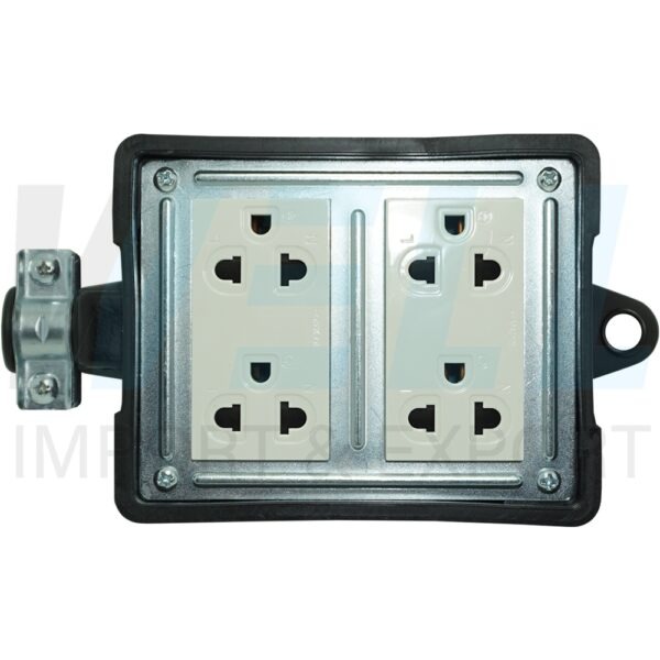 G-26-1 (Copy) บล็อกยาง ขนาด 4x4 นิ้ว พร้อม ปลั๊กกราวด์คู่ (G-26)