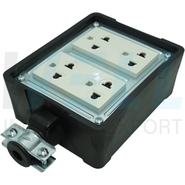 G-26-2 (Copy) บล็อกยาง ขนาด 4x4 นิ้ว พร้อม ปลั๊กกราวด์คู่ (G-26)