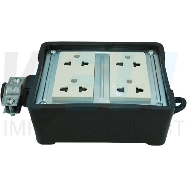G-26-3 (Copy) บล็อกยาง ขนาด 4x4 นิ้ว พร้อม ปลั๊กกราวด์คู่ (G-26)