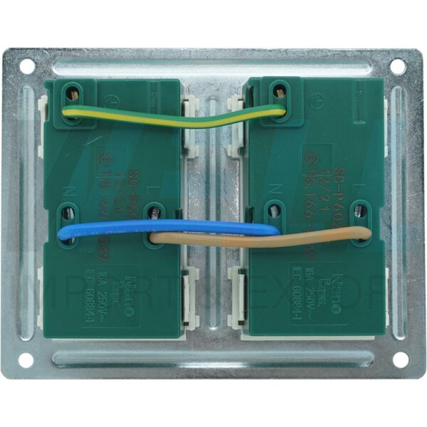 G-26-4 (Copy) บล็อกยาง ขนาด 4x4 นิ้ว พร้อม ปลั๊กกราวด์คู่ (G-26)