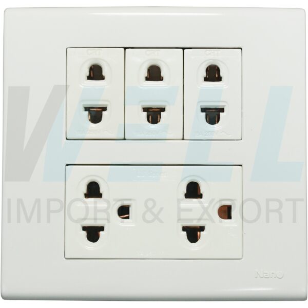 G-35-2 (Copy) บล็อกลอย ประกอบ ขนาด 4x4 นิ้ว พร้อม ปลั๊ก 3 ตัว ปลั๊กกราวด์คู่ 1 ตัว (G-35)