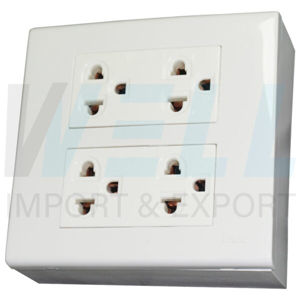 G-36-1 (Copy) บล็อกลอย ประกอบ ขนาด 4x4 นิ้ว พร้อม ปลั๊กกราวด์คู่ 2 ตัว (G-36)