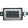 G-43-2 (Copy) บล็อกยาง ขนาด 2x4 นิ้ว พร้อม ปลั๊กกราวด์คู่ สีดำ 1 ตัว (G-43)
