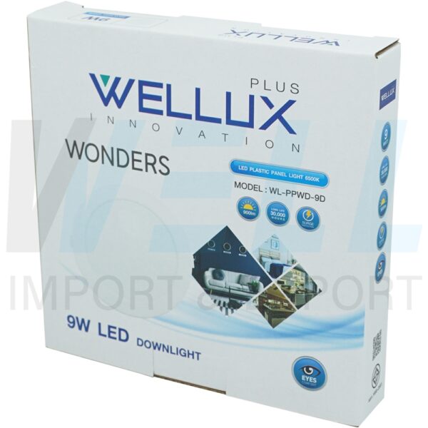 I-04-1 (Copy) โคมพาแนล LED กลม 9W WELLUX (I-04)