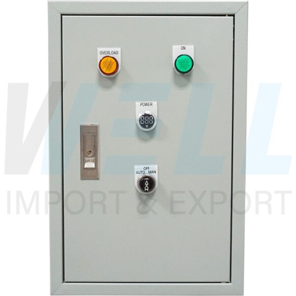 LH0012 ตู้ควบคุม มอเตอร์ 220V 3Hp ผ่านลูกลอย 24V AC มีระบบควบคุม วาว์ลไฟฟ้า