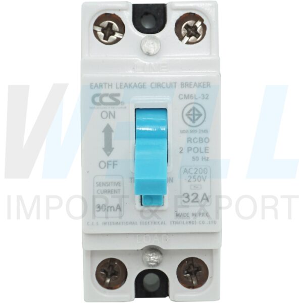 M-06-4 (Copy) เซฟตี้ เบรกเกอร์ กันดูด 32A RCBO CCS (M-06)