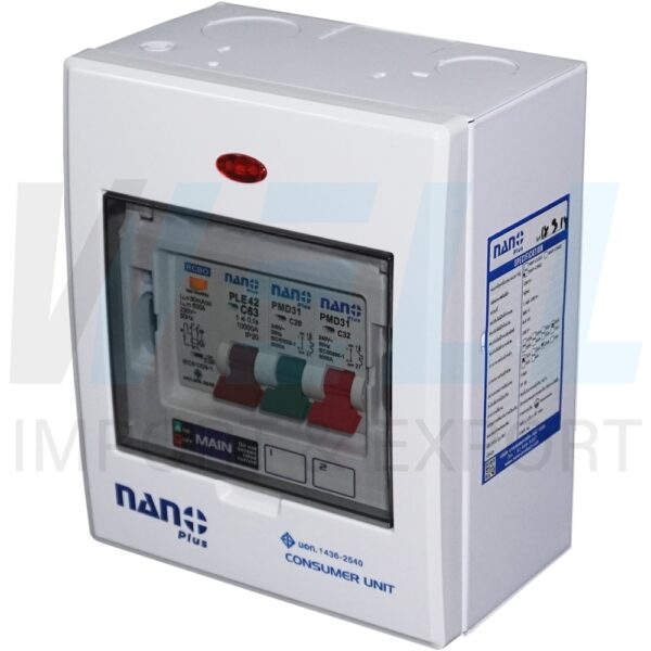 ตู้คอนซูมเมอร์ 2 ช่อง + MAIN RCBO (กันดูด) (M-08)
