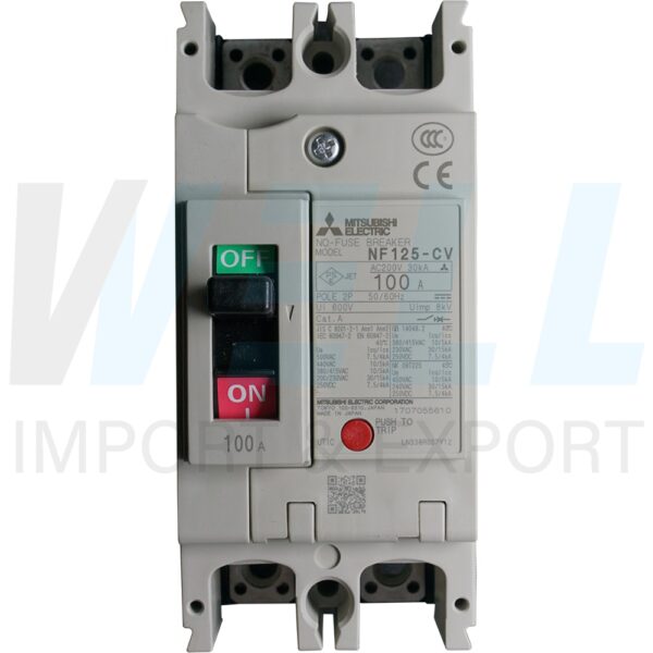 (Mitsubishi)-NF125-CV-2P-100A-3 (Copy) เบรกเกอร์ NF125 CV 2P Mitsubishi