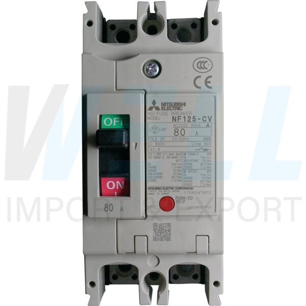 (Mitsubishi)-NF125-CV-2P-80A-5 (Copy) เบรกเกอร์ NF125 CV 2P Mitsubishi