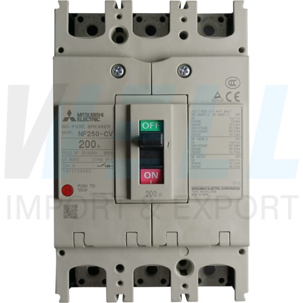 (Mitsubishi)-NF250-CV-3P-200A-5 (Copy) เบรกเกอร์ NF250 CV 3P Mitsubishi