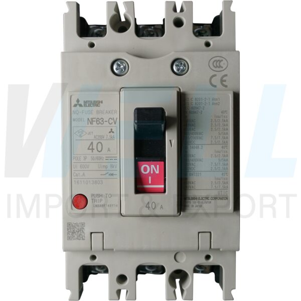 (Mitsubishi)-NF63-CV-3P-40A-3 (Copy) เบรกเกอร์ NF63 CV 3P Mitsubishi