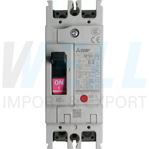 (Mitsubishi)-NF63-HV-2P-63A-5 (Copy) เบรกเกอร์ NF63 HV 2P 63A Mitsubishi