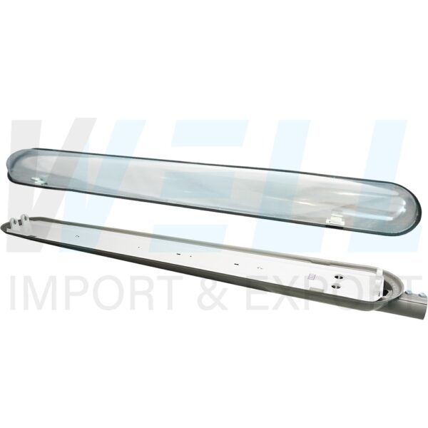 โคม ถนน 2x36W พร้อม อุปกรณ์ ติดตั้ง ขาเหล็ก และ ฐานยึด (โคมเปล่า) (P-02)