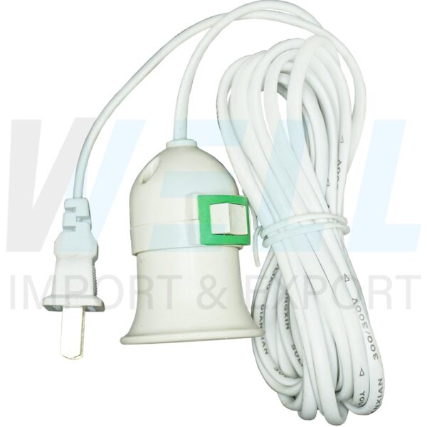 R-11-1 (Copy) ขั้ว ห้อย E27 มีสวิตซ์ พร้อมสาย AC 220V (R-11)