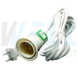 ขั้ว ห้อย E27 มีสวิตซ์ พร้อมสาย AC 220V (R-11)