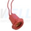 R-15-2 (Copy) ขั้ว E12 กันน้ำ สีแดง (R-15)