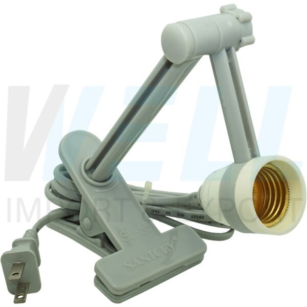 ขั้วหนีบ E27 พร้อม สายไฟ 1 เมตร SL-55 (R-33)