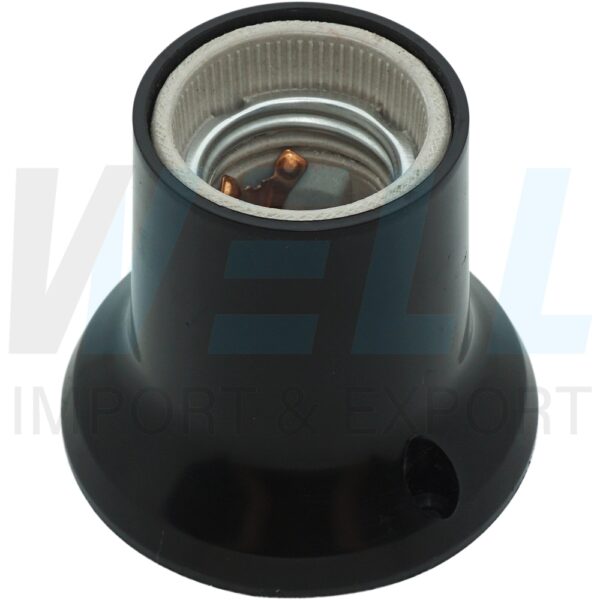 R-45-1 (Copy) ขั้วกระเบื้อง E27 หุ้มพลาสติก สีดำ (R-45)