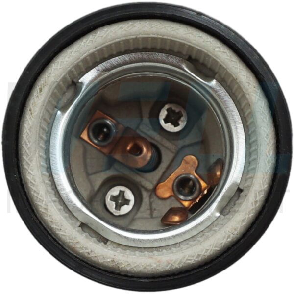 R-45-3 (Copy) ขั้วกระเบื้อง E27 หุ้มพลาสติก สีดำ (R-45)
