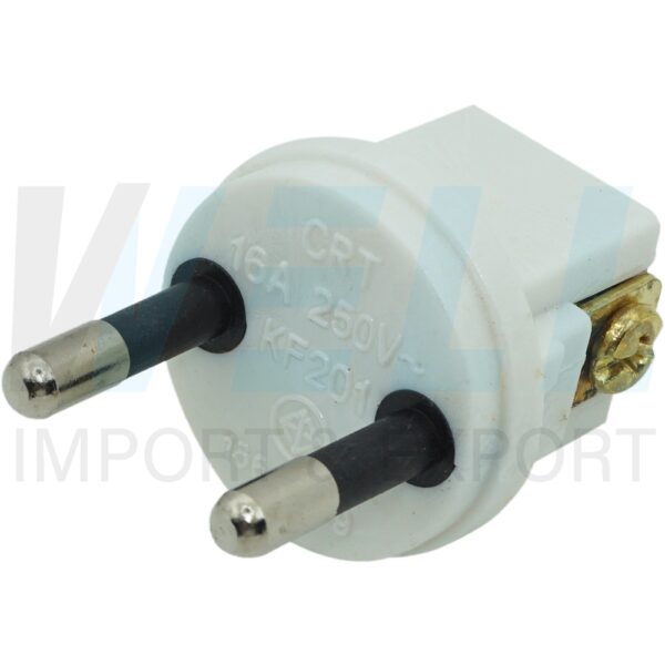 S-26-3 (Copy) ปลั๊ก ยาง พาวเวอร์ ตัวผู้ 2 ขา กลม (S-26)