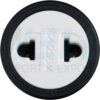 S-26-7 (Copy) ปลั๊ก ยาง พาวเวอร์ ตัวเมีย 2 ขา กลม แบน (S-26)