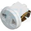 S-26-8 (Copy) ปลั๊ก ยาง พาวเวอร์ ตัวเมีย 2 ขา กลม แบน (S-26)