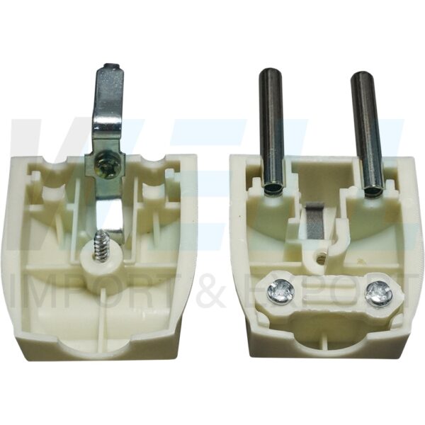 ปลั๊ก เยอรมัน ตัวผู้ ขาเสียบกลม (แพ็ค 3 ตัว) (S-45)