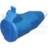 S-47-1 (Copy) ปลั๊ก เยอรมัน พาวเวอร์ ตัวเมีย เสียบขากลม สีน้ำเงิน (ST-720) (S-47)