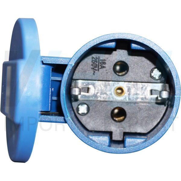 S-47-3 (Copy) ปลั๊ก เยอรมัน พาวเวอร์ ตัวเมีย เสียบขากลม สีน้ำเงิน (ST-720) (S-47)