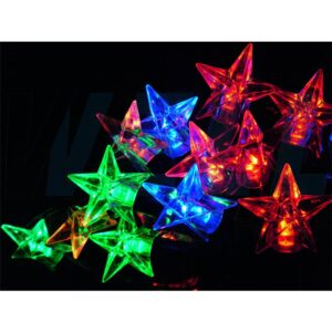 ไฟกระพริบ รูปดาว 40 หัว สี RGB (ไฟประดับ ไฟตกแต่ง ไฟคริสต์มาส) (X-07)