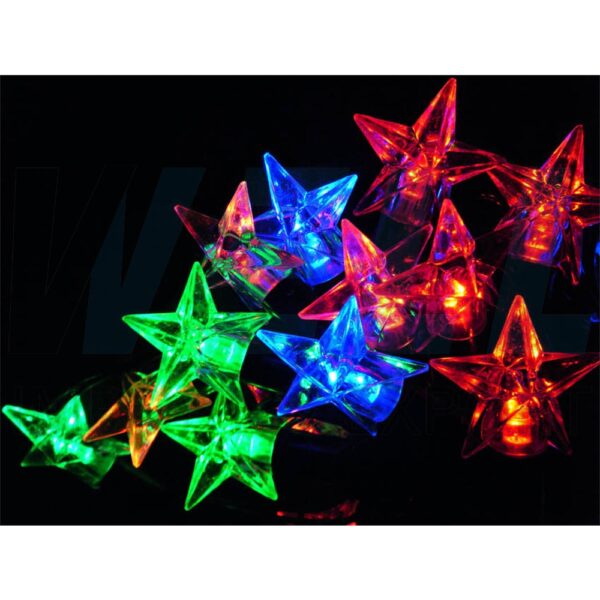X-07 (Copy) ไฟกระพริบ รูปดาว 40 หัว สี RGB (ไฟประดับ ไฟตกแต่ง ไฟคริสต์มาส) (X-07)