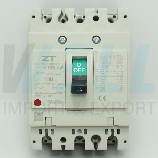เมน เบรกเกอร์ NF-125-CW 3P 100A ZT Electric