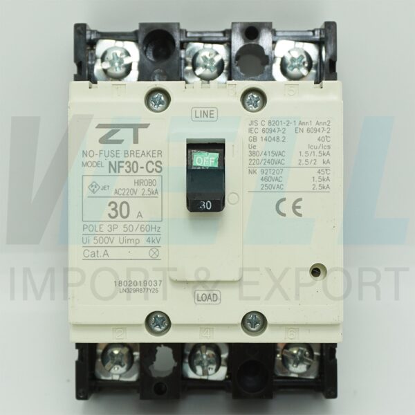 (ZT)-NF30-CS-3P-30A-3 (Copy) เมน เบรกเกอร์ NF-30-CS 3P 30A ZT Electric