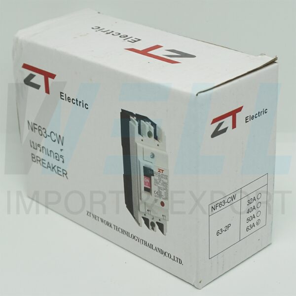 (ZT)-NF63-CW-2P-63A-1 (Copy) เมน เบรกเกอร์ NF-63-CW 2P 63A ZT Electric